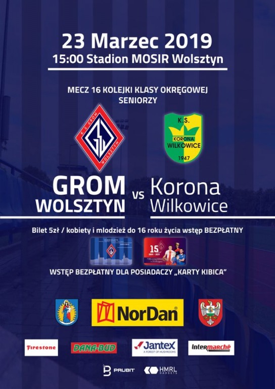 KS GROM WOLSZTYN - Korona Wilkowice