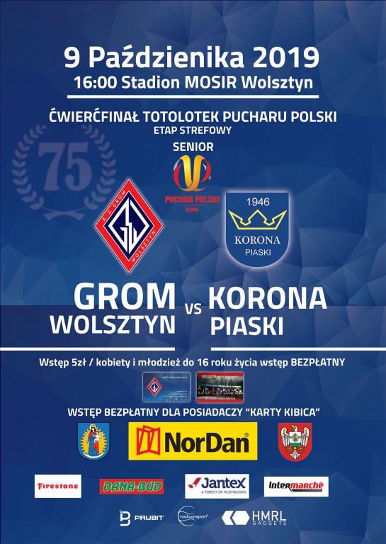 KS GROM WOLSZTYN - Korona Piaski